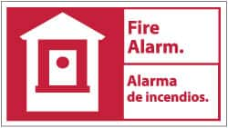 Fire Alarm, Rigid Plastic Fire Sign MPN:FBA2R