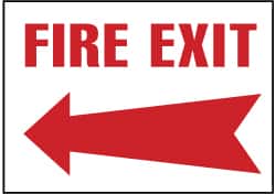 Fire Exit, Plastic Fire Sign MPN:FELARB