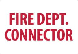 Fire Dept. Connector, Pressure Sensitive Vinyl Fire Sign MPN:FL202P