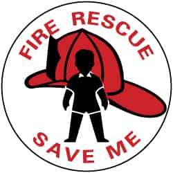 Fire Rescue - Save Me, Pressure Sensitive Vinyl Fire Sign MPN:FRMP