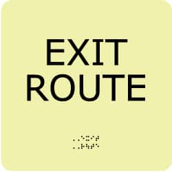 Exit Route, Plastic Exit Sign MPN:GADA104BK