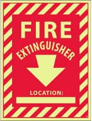 Fire Extinguisher Location: ____, Plastic Fire Sign MPN:GL127R