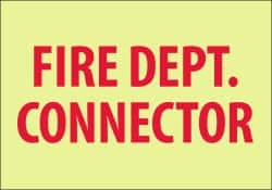 Fire Dept. Connector, Pressure Sensitive Vinyl Fire Sign MPN:GL155P