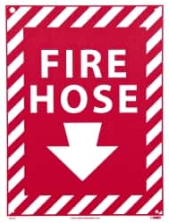 Fire Hose, Rigid Plastic Fire Sign MPN:GL18R