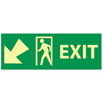 Exit, Pressure Sensitive Vinyl Exit Sign MPN:GL309P