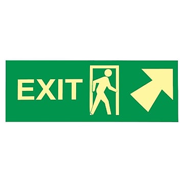 Exit, Pressure Sensitive Vinyl Exit Sign MPN:GL312P