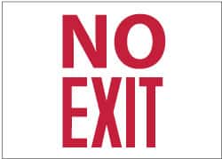No Exit, Plastic Exit Sign MPN:M199R