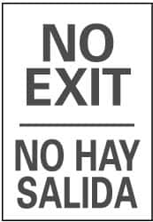 No Exit, Pressure Sensitive Vinyl Exit Sign MPN:M357PC