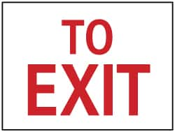 To Exit, Aluminum Exit Sign MPN:M71AB