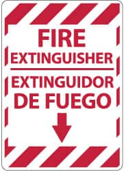 Fire Extinguisher, Pressure Sensitive Vinyl Fire Sign MPN:M739PB