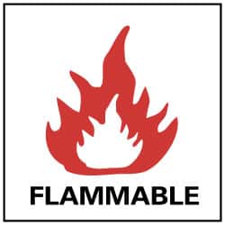 Flammable, Pressure Sensitive Vinyl Fire Sign MPN:S12P