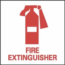 5 Qty 1 Pack Fire Extinguisher, Pressure Sensitive Vinyl Fire Sign MPN:S21AP