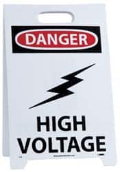 Danger - High Voltage, Warning - Restricted Area, 12