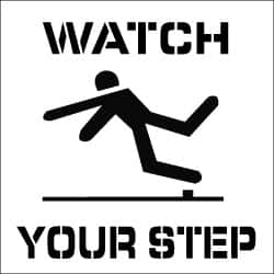 Watch Your Step Stencil MPN:PMS201