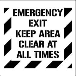 Emergency Exit - Keep Area Clear at All Times Stencil MPN:PMS234