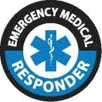 Pack of 25 Emergency Medical Responder, Hard Hat Labels MPN:HH135