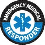 Pack of 25 Emergency Medical Responder, Hard Hat Labels MPN:HH135R