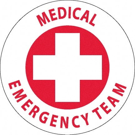 Pack of 25 Medical Emergency Team, Hard Hat Labels MPN:HH48R