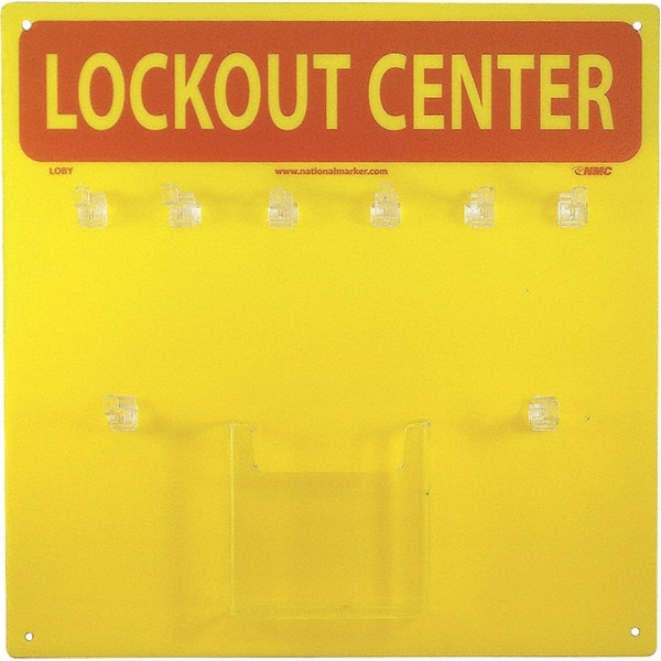 Tag & Padlock/Hasp Lockout Station: Empty, Plexiglass Station MPN:LOBY