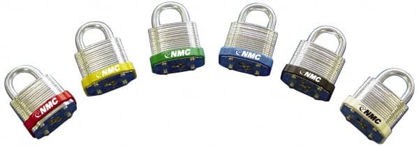 Lockout Padlock: Keyed Different, Laminated Steel, Steel Shackle, White MPN:APSW