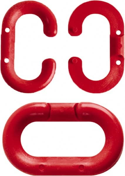 Pedestrian Barrier Connecting Link: Plastic, Red, Use with Plastic Chain MPN:PL15R