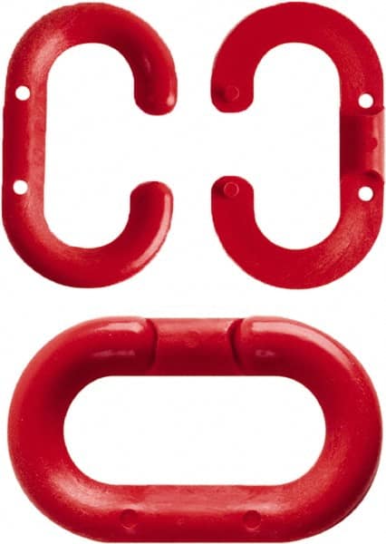 Pedestrian Barrier Connecting Link: Plastic, Red, Use with Plastic Chain MPN:PL2R