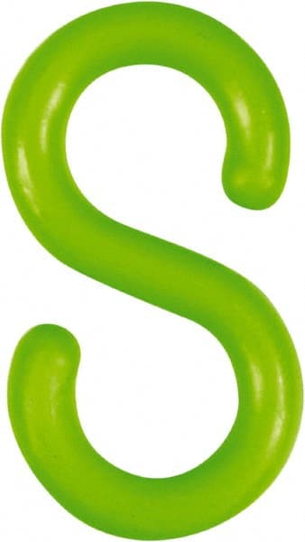 Pedestrian Barrier S-Hook: Plastic, Green, Use with Plastic Chain MPN:PSH15G