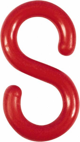 Pedestrian Barrier S-Hook: Plastic, Red, Use with Plastic Chain MPN:PSH2R