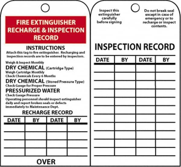 Inspection Tag: Rectangle, 3