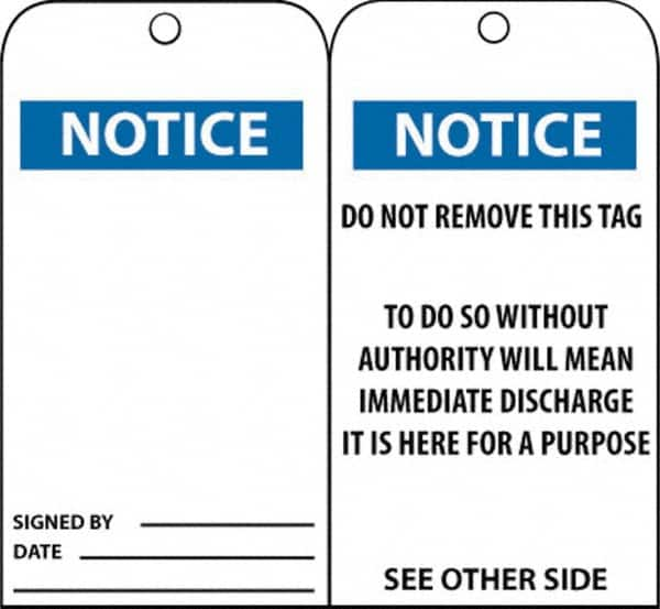 Accident Prevention Tag: Rectangle, 3