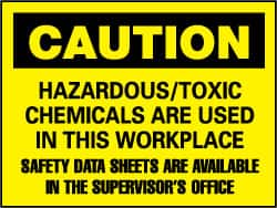 Chemical & Hazardous Material Sign: Rectangle, 