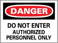 Security & Admittance Sign: Rectangle, 