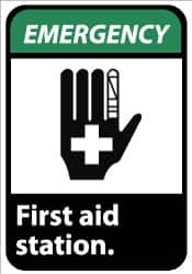 First Aid Sign: Rectangle, 