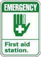 First Aid Sign: Rectangle, 