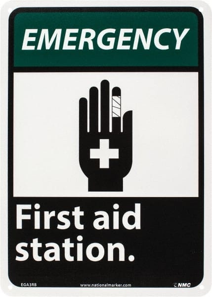 First Aid Sign: Rectangle, 