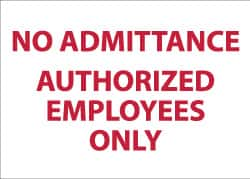 Security & Admittance Sign: Rectangle, 