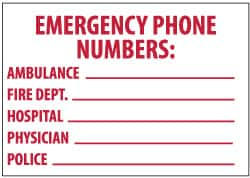 First Aid Sign: Rectangle, 