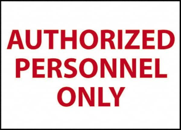 Security & Admittance Sign: Rectangle, 