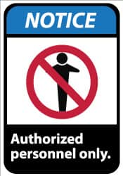 Security & Admittance Sign: Rectangle, 