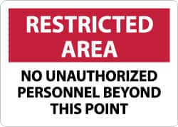 Security & Admittance Sign: Rectangle, 