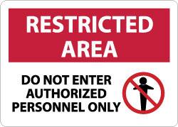 Security & Admittance Sign: Rectangle, 