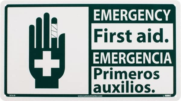 First Aid Sign: Rectangle, 