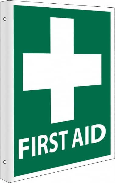 First Aid Sign: Rectangle, 