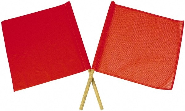 18 Inch Wide x 18 Inch High, Plastic, Diagonal Warning Flag MPN:STF2