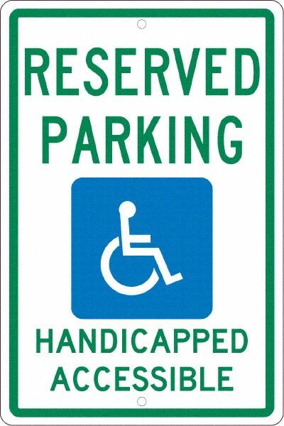 Reserved Parking Sign: Rectangle, 