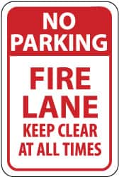 Fire Lane Sign: Rectangle, 