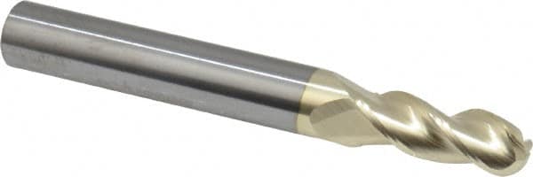 Ball End Mill: 7.00 mm Dia, 19.00 mm LOC, 3 Flute, Solid Carbide MPN:2500473