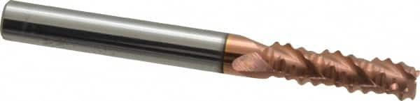 Square End Mill: 1/4'' Dia, 3/4'' LOC, 1/4'' Shank Dia, 2-1/2'' OAL, 3 Flutes, Solid Carbide MPN:12176777