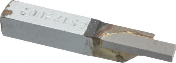 Single Point Tool Bit: 3/8'' Shank Width, 3/8'' Shank Height, Micrograin Solid Carbide Tipped, Neutral, GS, Cut-Off & Grooving MPN:ACC-GS122002