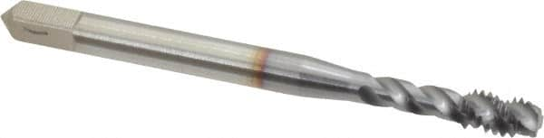 Spiral Flute Tap: #8-32, UNC, 3 Flute, Modified Bottoming, 3B Class of Fit, Powdered Metal, TICN Finish MPN:40052-01C